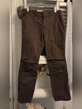 Nili Lotan 111/88 80 NL Cotton Twill Cropped Jogger Military Pants